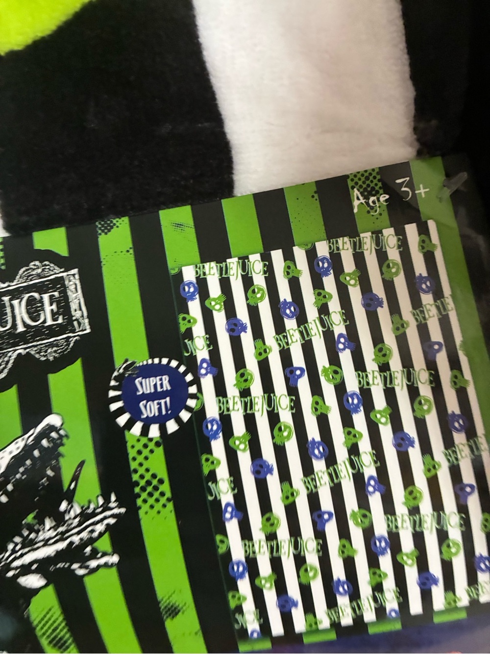 Beetlejuice Plush throw blanket